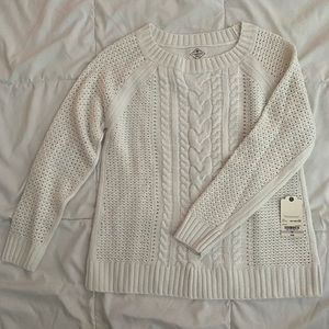 St. John’s Bay Ivory Sweater NWT Petite Small